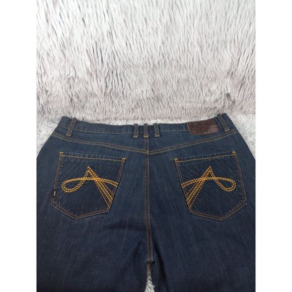 Akademiks Men's Relaxed Jeans - Dark Blue - Picture 7 of 15